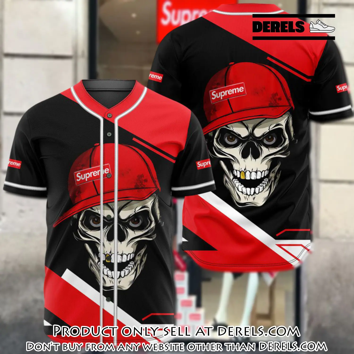 Supreme skull baseball jersey shirt luxury bjs1243 dr1100692